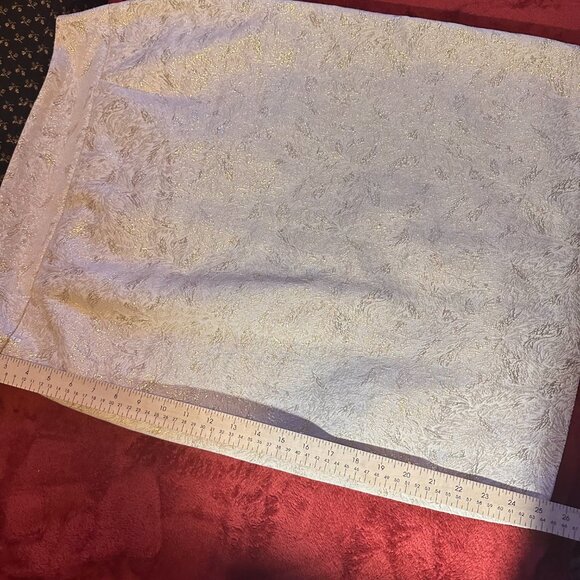 Beige & Gold Textured Blazer & Skirt Suit - Size 12 - Picture 16 of 16